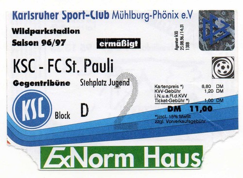 Ticket karlsruher fc - bl, sc
