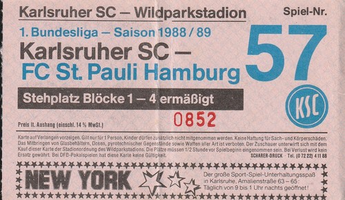 Ticket karlsruher fc st - ticket,