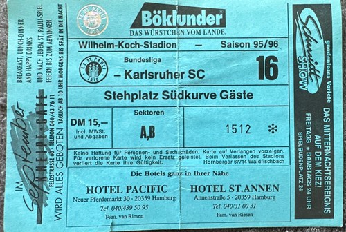 Ticket pauli vs - ticket, fc