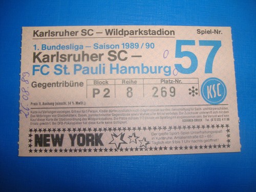Ticket karlsruher sc - 89/90,